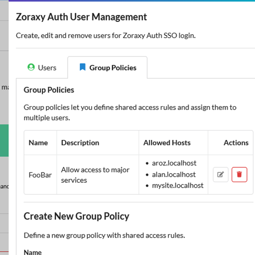 Group-based Access Control screenshot // 基於群組的存取控制截圖 // Gruppenbasierte Zugriffskontrolle Screenshot